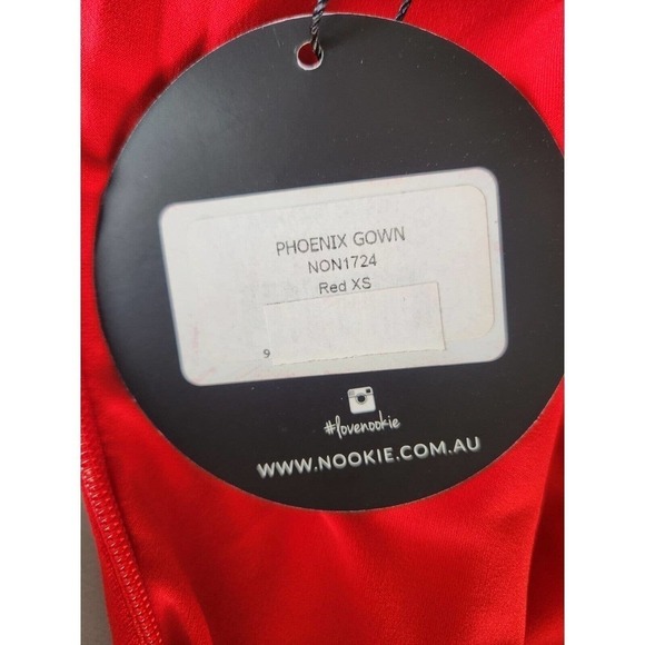 NWT NOOKIE Revolve Phoenix Gown Size XS Red - Picture 8 of 10